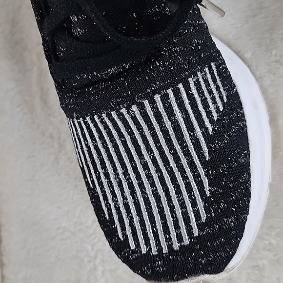 Adidas Swift Run Black & Silver Athletic Sneakers - Picture 3 of 7